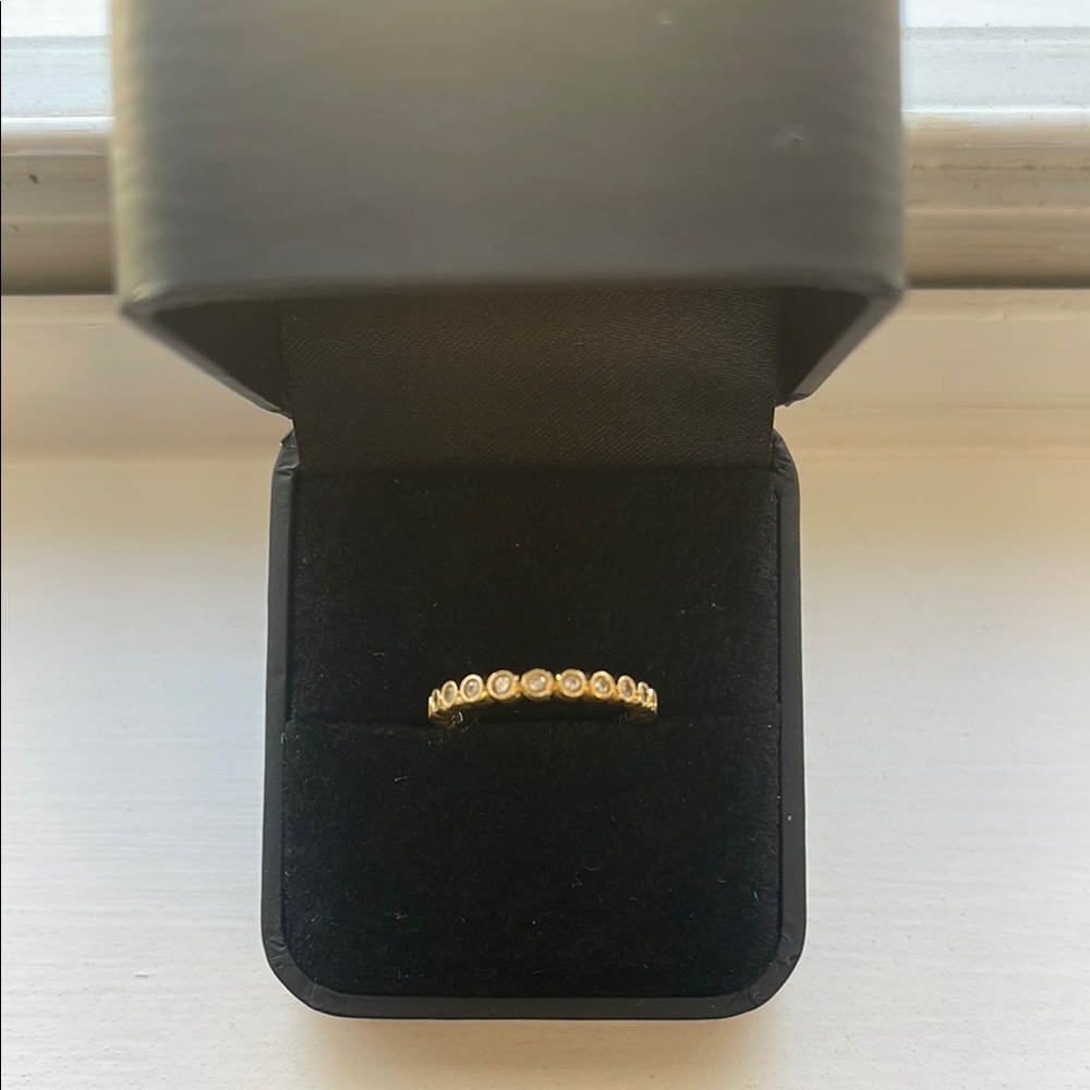 Elegant Gold Band with 💎 Diamonds by SYLVIE